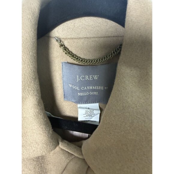 J.Crew Nello Gori Capella Wool Cashmere Coat Size 2 EUC Camel Tan - Picture 10 of 12